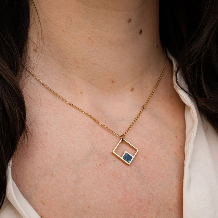 Schmuck holzkern Halsketten | Geometric Halskette