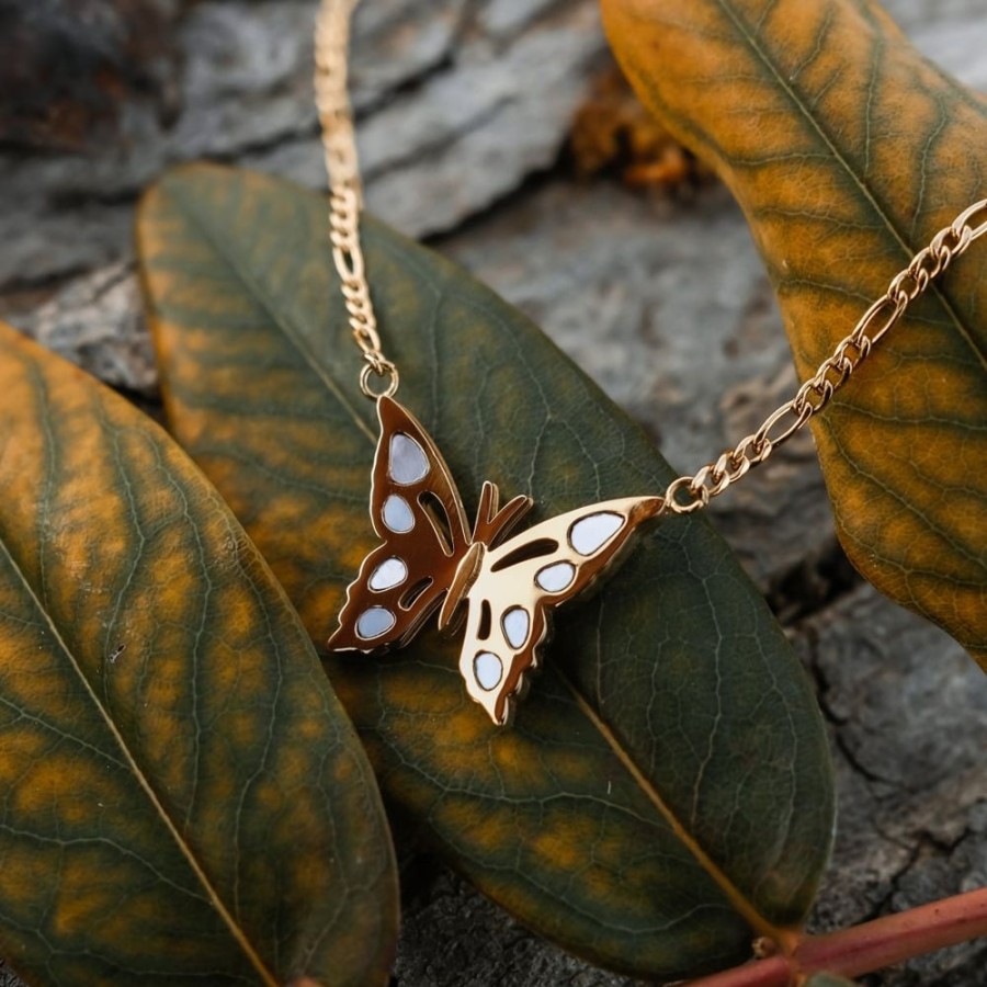 Schmuck holzkern Halsketten | Fritillary Halskette