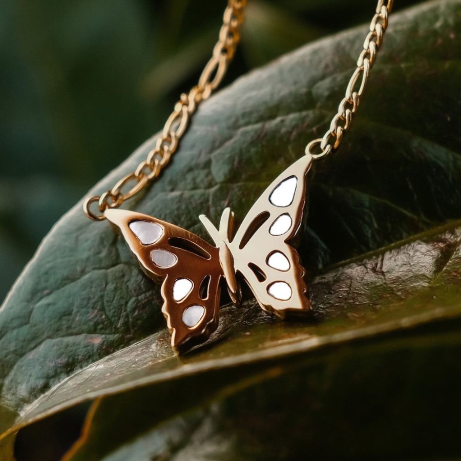 Schmuck holzkern Halsketten | Fritillary Halskette